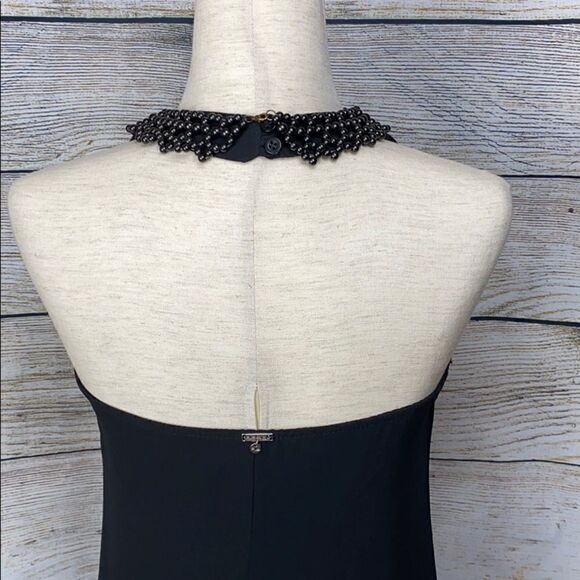 ARTIGLI  Beaded Halter neck Black Short Dress - Picture 7 of 13